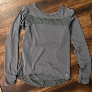 Women's Gray Long Sleeve Top